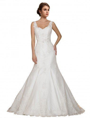 Shop Sweethart V-Neckline Lace Wedding Dress with Shoulder Straps Sydney