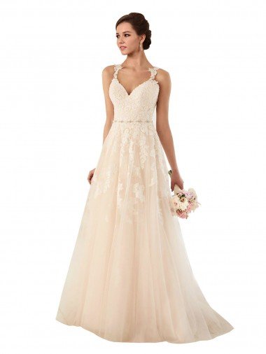 Shop Sweetheart A-Line Tulle Wedding Dress with Lace Illusion Back Sydney