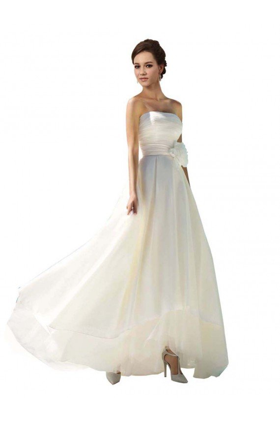 Strapless A-Line Taffeta Wedding Dress