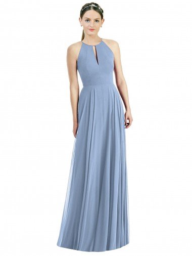 Shop Keyhole Halter Chiffon Maxi Bridesmaid Dress Sydney