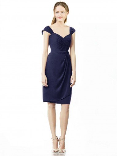 Shop Cocktail Length Short Cap Sleeves Chiffon Bridesmaid Dress Sydney