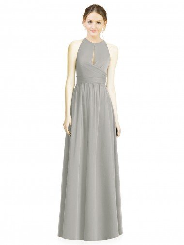 Shop Draped Keyhole Long Chiffon Bridesmaid Dress Sydney