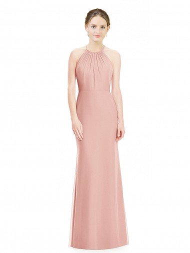 Shop Halter Neck Trumpet Chiffon Bridesmaid Dress Sydney