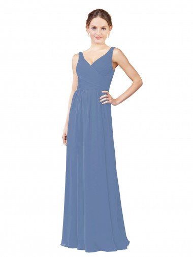 Shop Draped V-Neck Luxe Chiffon Bridesmaid Dress Sydney