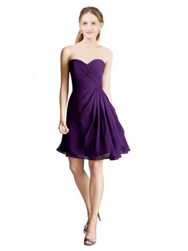 Shop Draped Chiffon Long Sweetheart Cocktail Bridesmaid Dress Sydney