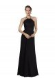 Lace Halter Neckline Chiffon A-Line Bridesmaid Dress with Sheer Back