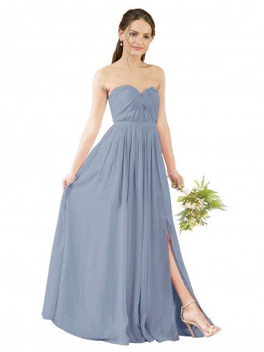 Shop Deep Sweetheart Neckline Open Back Long Chiffon Bridesmaid Dress Sydney