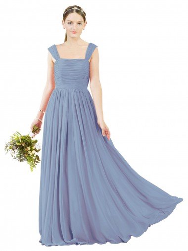 Shop Square Neckline Sexy Open Back Long Chiffon Bridesmaid Dress Sydney