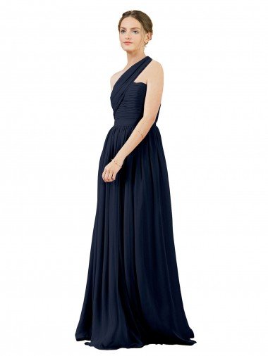 Shop Draped One Shoulder Strapless Chiffon Bridesmaid Dress Sydney