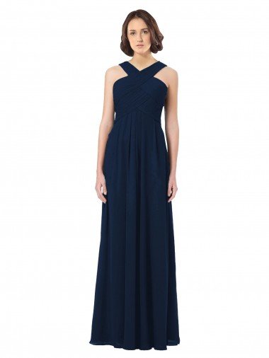 Shop Long Chiffon Bridesmaid Dress V-Neck Top Sydney