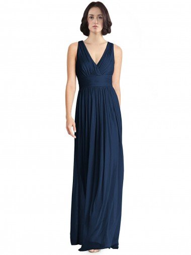 Shop Cut Out Back Long Chiffon V-Neck Bridesmaid Dress Sydney