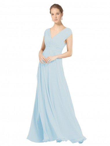 Shop Chiffon Bridsmaids Dress with V-Neckline and Tie V Back Sydney