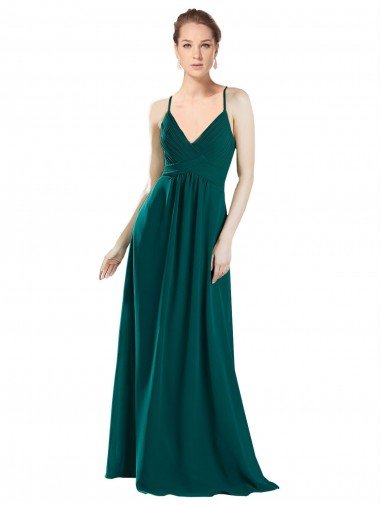 Shop Sexy Chiffon Bridesmaid Dress with Deep V-Neckline Sydney