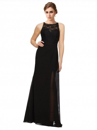 Shop Sheath Beaded and Embroidered Bridesmaids Dress with Lace Bodice and Chiffon Skirt Sydney