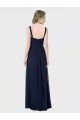 Long Chiffon Bridesmaid Dress with Sweetheart Neckline and Shoulder Straps