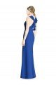 Criss Cross Low Back Halter Chiffon Bridesmaid Dress