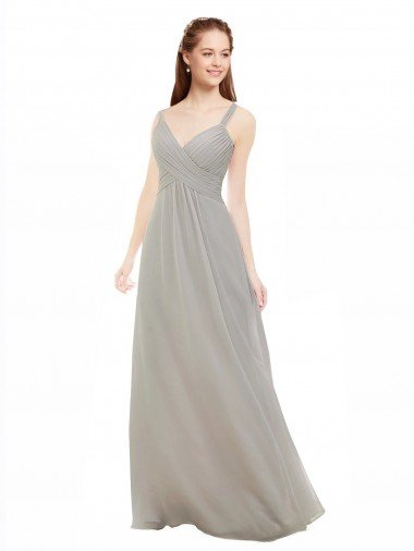 Shop Chiffon Bridesmaid Dress with Ruched Draped Bodice Sydney