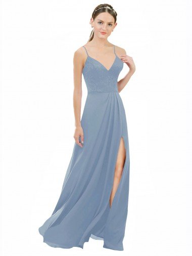 Shop Sexy Chiffon Bridesmaid Dress with V-Neck Lace Bodice Sydney