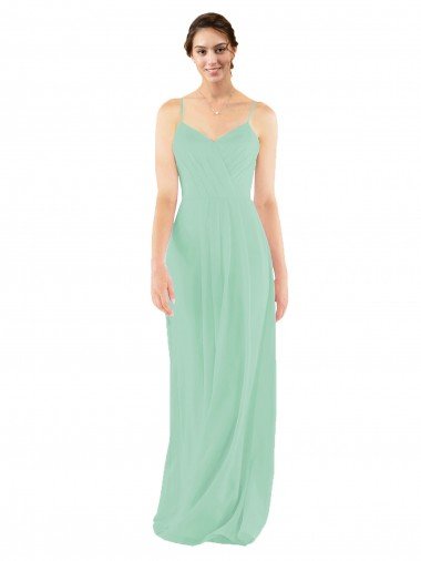 Shop Classic Long Chiffon Bridesmaid Dress with V-Neck Sydney