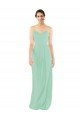 Classic Long Chiffon Bridesmaid Dress with V-Neck