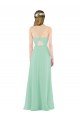 Classic Long Chiffon Bridesmaid Dress with V-Neck