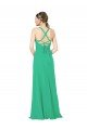 Classic Chiffon Bridesmaid Dress with Lace-Up Back