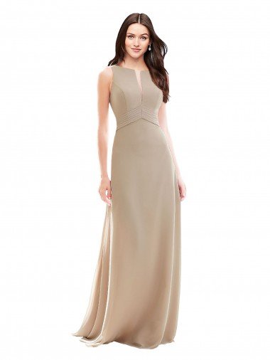 Shop Elegant Bridesmaid with High Neckline and Illusion V-Neck Sydney