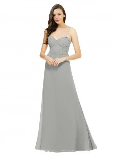 Shop Chiffon Bridesmaid Dress with Sweetheart Neckline and Adjustable Straps Sydney