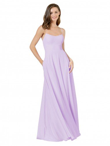 Shop Simple Chiffon Bridesmaid Dress with Pocket Sydney