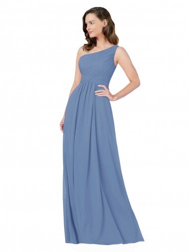 Shop Pleated One Shoulder Chiffon Bridesmaid Dress Sydney