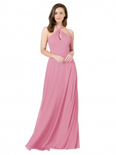 Shop Chiffon Bridesmaid Dress / Prom Dress with Keyhole Front Sydney