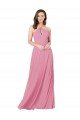 Chiffon Bridesmaid Dress / Prom Dress with Keyhole Front