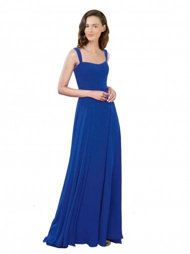 Shop Square Neck A-Line Long Floor Length Chiffon Bridesmaid Dress Sydney