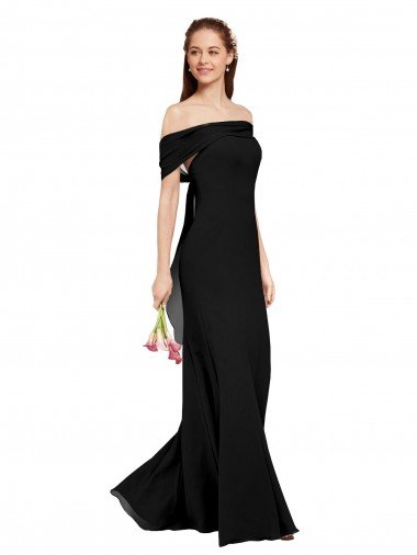 Shop Fit and Flare Long Chiffon Bridesmaid Dress / Prom Dress with Sash and Open Back Sydney