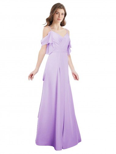 Shop Chiffon Bridesmaid Dress with Draped Sweetheart Bodice and Off The Shoulder Flounces Sydney