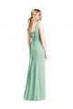 Sleeveless Tie Back Chiffon Trumpet Chiffon Bridesmaid Dress