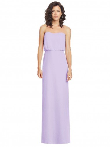 Shop Full Length Lux Chiffon Blouson Bodice Bridesmaid Dress Sydney