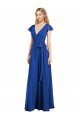 Flutter Sleeves Faux Wrap Chiffon Bridesmaid Dress