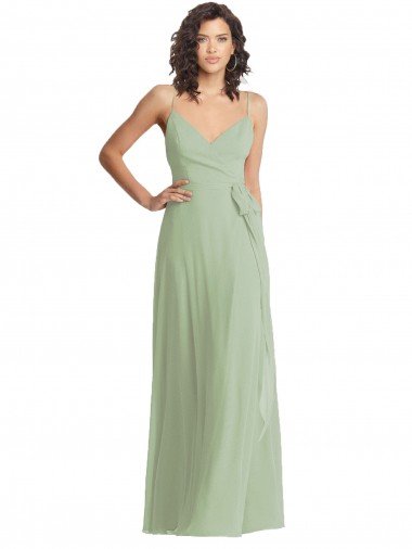 Shop V-Neck Low Back Maxi Formal Wrap Chiffon Bridesmaid Dress Sydney