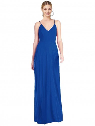 Shop Criss Cross Back A-Line Chiffon Maxi Bridesmaid Dress Sydney