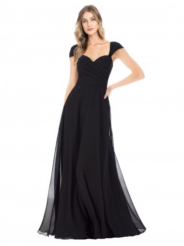 Shop Sweetheart Cap Sleeves Chiffon Bridesmaid Dress Sydney