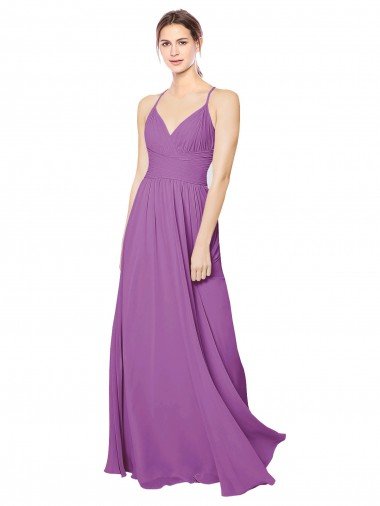 Shop Braided Straps Cross Back Sweetheart Chiffon Bridesmaid Dress Sydney