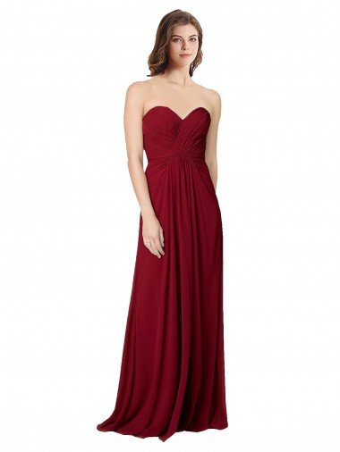 Shop Draped Sweetheart Long Grecian Inspired Chiffon Bridesmaid Dress Sydney