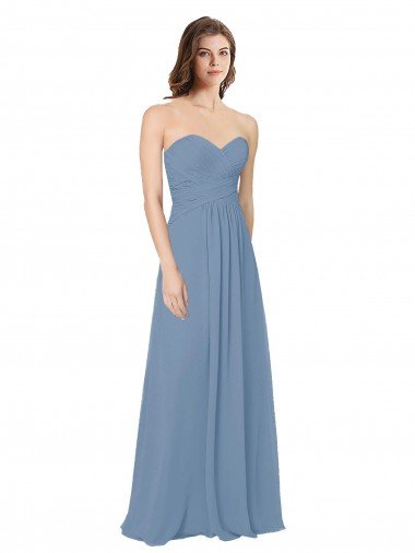 Shop Chiffon A-Line Wraparound Draping Long Bridesmaid Dress Sydney