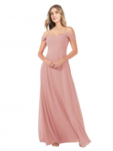 Shop Draped Shoulder Sash Back Chiffon Bridesmaid Dress Sydney