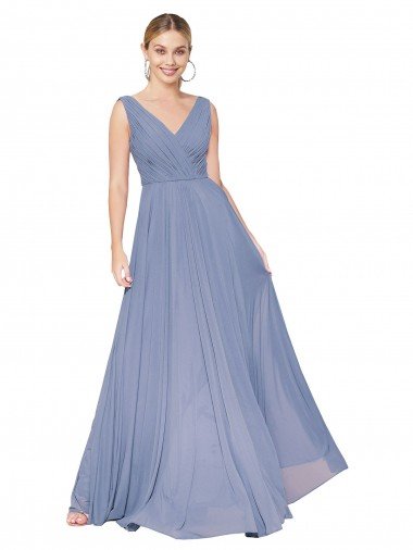 Shop Floor Length High Neck V-Back Chiffon Bridesmaid Dress / Formal Prom Dress Sydney