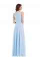 Deep V-Neck Chiffon Maxi Bridesmaid Dress