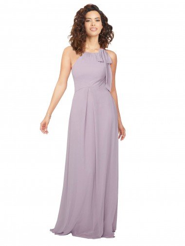 Shop Halter Neck Bridesmaid Dress with Bow Sydney