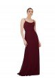 Scoop Neck Tied Keyhole Back Chiffon Bridesmaid Dress