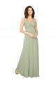 Knotted Bodice Chiffon Bridesmaid Dress